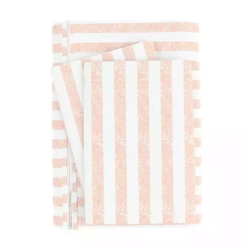 Pink Rugged Stripe 2-pc. Twin Duvet Cover Set