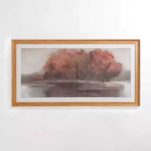 Red Tree Landscape Framed Art Print
