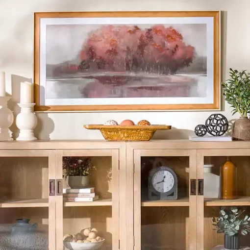 Red Tree Landscape Framed Art Print
