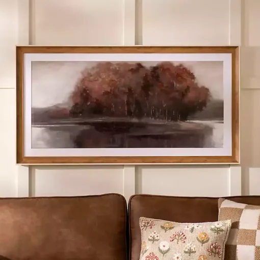 Red Tree Landscape Framed Art Print