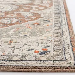 Red Vintage Medallion Leia Area Rug, 5x7