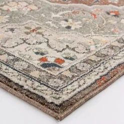 Red Vintage Medallion Leia Area Rug, 5x7
