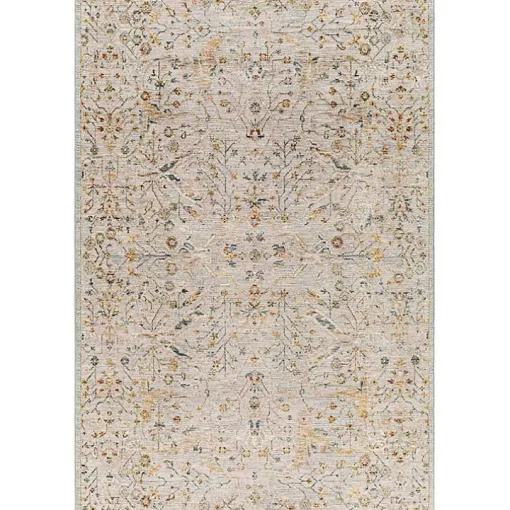 Reine Cream Abstract Medallion Area Rug, 5x7