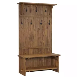 Rustic Acacia Wood Hall Tree