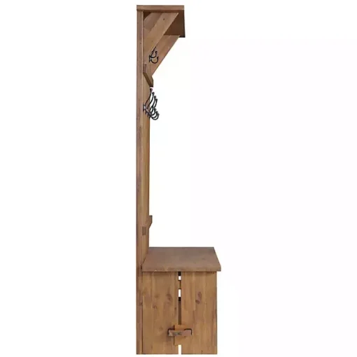 Rustic Acacia Wood Hall Tree