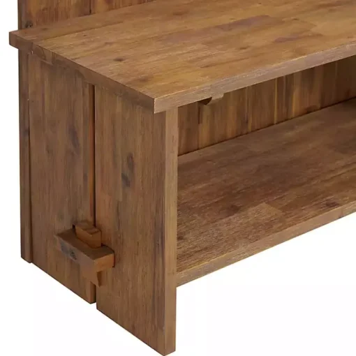 Rustic Acacia Wood Hall Tree
