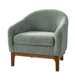 Sage Wool Upholstered Joan Barrel Accent Chair