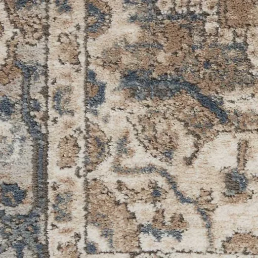 Tan Navaro Medallion Round Area Rug, 5 ft.