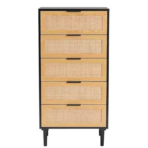 Tara Two-Tone Espresso Rattan Chest