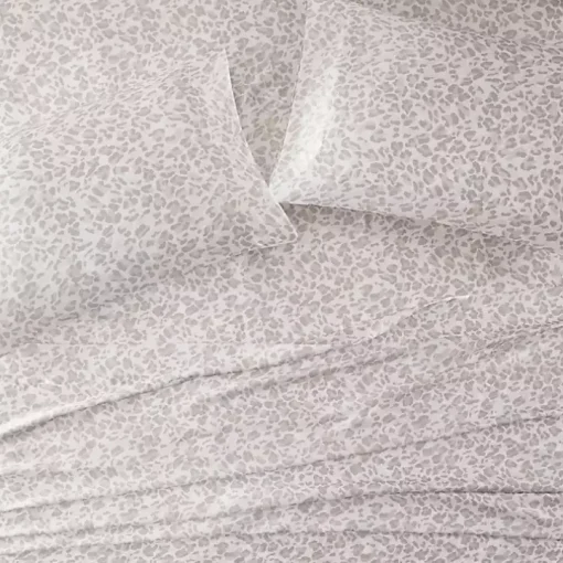 Taupe Leopard Satin King 2-pc. Pillow Case Set