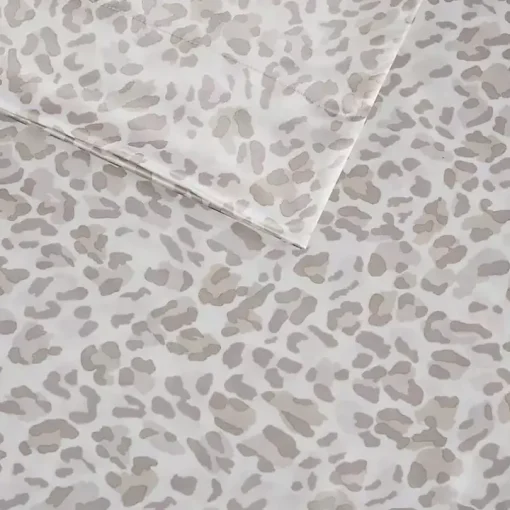 Taupe Leopard Satin King 2-pc. Pillow Case Set