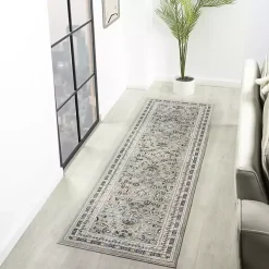 Vista Blue Beige Runner, 2x7