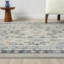 Vista Blue Beige Runner, 2x7
