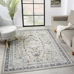 Vista Blue Beige Runner, 2x7