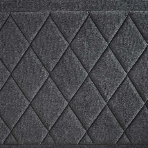 Viv Charcoal Diamond Tufted Queen Bed Frame