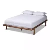Walnut Brown Wood Full Platform Bed