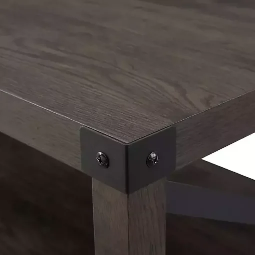 Wenge Sable Gray X-Frame Coffee Table