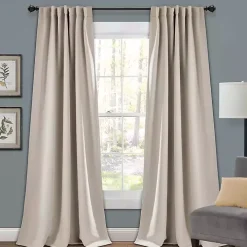 Wheat Back Tab Blackout Curtain Panel Set, 95 in.