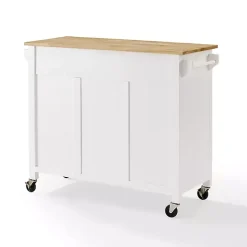White Barn Door Kitchen Cart