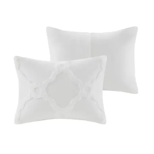 White Geometric California King 3-pc Comforter Set