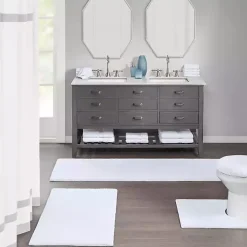 White Marshmallow Contour Bath Mat, 24 in.