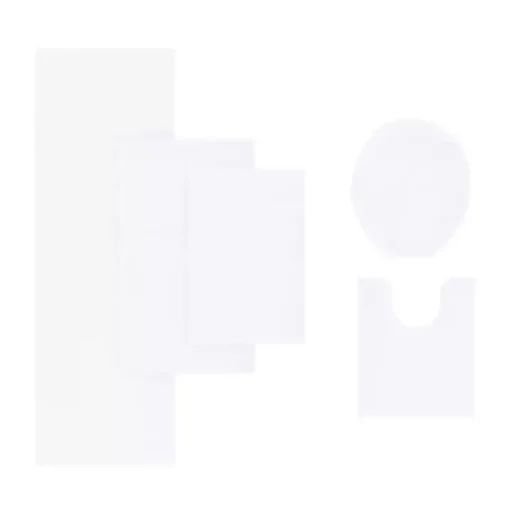 White Marshmallow Contour Bath Mat, 24 in.