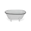 White Metal Bathtub Statue