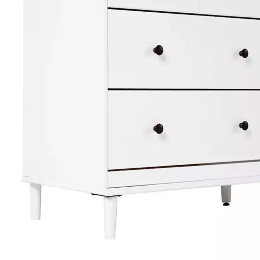 White Pine 6-Drawer Modern Dresser
