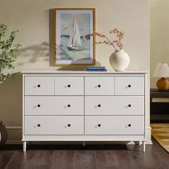 White Pine 6-Drawer Modern Dresser