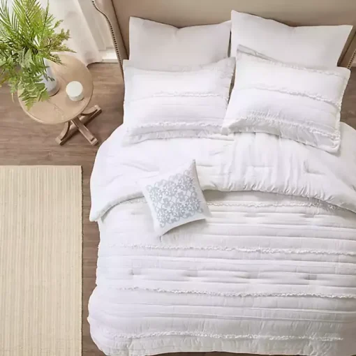 White Quilted King 5-pc. Comforter Set