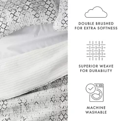White Trellis Reversible 3-pc. King Quilt Set