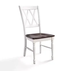 White Wood Farmhouse Dining Chairs, Set of 4