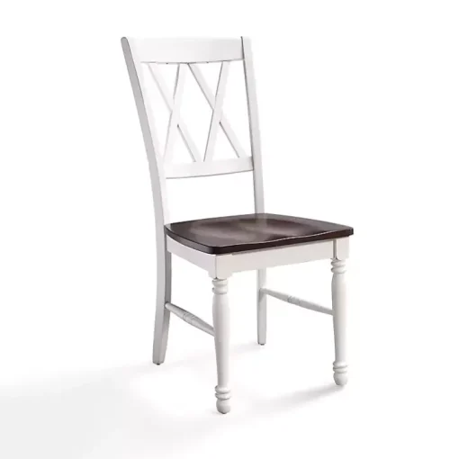 White Wood Farmhouse Dining Chairs, Set of 4