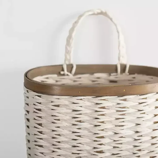 White Woven Wall Pocket