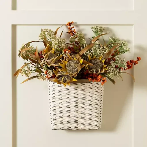 White Woven Wall Pocket