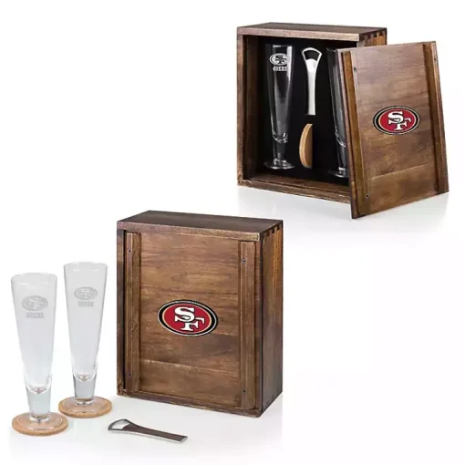 Acacia San Francisco 49ers Beer Glass Set