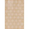 Beige & Ivory Quatrefoil Indoor/Outdoor Rug, 4x6
