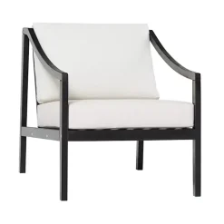Black Acacia Wood Outdoor Club Chair