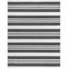 Black and White Striped Washable Area Rug, 3x5