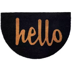 Black Arch Hello Doormat