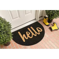 Black Arch Hello Doormat
