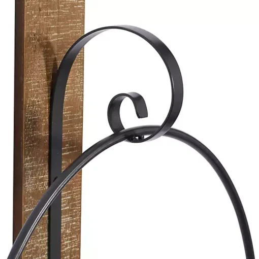 Black Hoop Glass Sleeve Wall Sconce, 28 in.