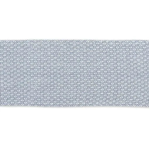 Blue Mini Diamond Fringe End Table Runner, 108 in.