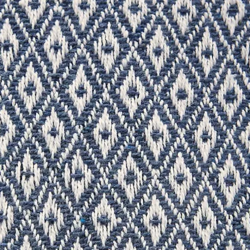 Blue Mini Diamond Fringe End Table Runner, 108 in.