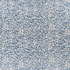 Cauli Blue Leopard Print Outdoor Rug, 7x7