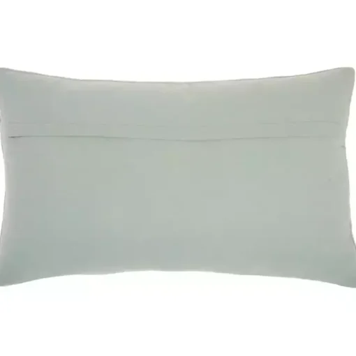 Celadon Beaded Floral Motif Lumbar Pillow