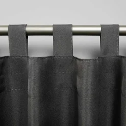 Charcoal Cabana Outdoor Curtain Panel Set, 108 in.