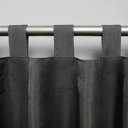 Charcoal Cabana Outdoor Curtain Panel Set, 108 in.