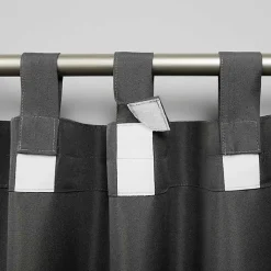 Charcoal Cabana Outdoor Curtain Panel Set, 108 in.