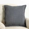 Charcoal Cozy Waffle Pillow